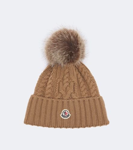 Bonnet en laine et cachemire à logo - Moncler - Modalova