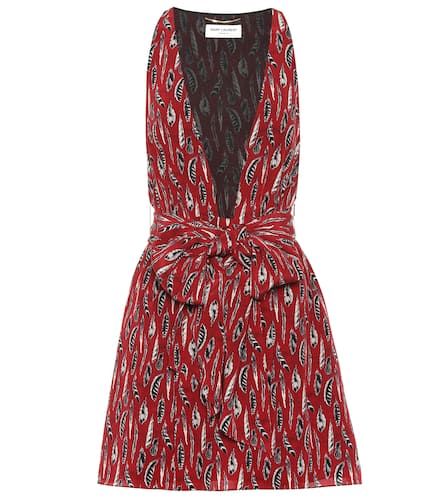 Robe en soie imprimée - Saint Laurent - Modalova