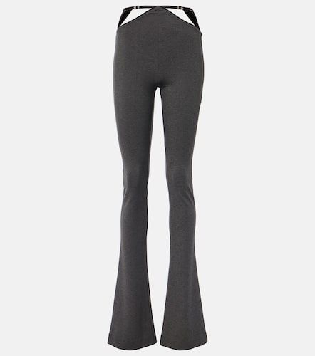 Pantalon évasé en jersey à découpes - The Attico - Modalova