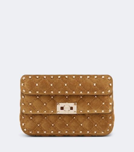 Sac à main Rockstud Spike Small en daim - Valentino Garavani - Modalova