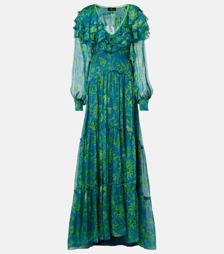 Robe longue en mousseline de soie - Etro - Modalova