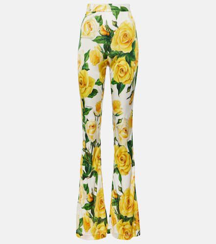 Pantalon évasé à fleurs - Dolce&Gabbana - Modalova
