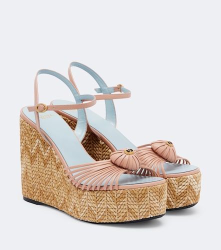 Sandales compensées Cœur Royal en cuir - Valentino Garavani - Modalova