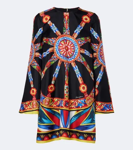 Cafetan Carretto en soie - Dolce&Gabbana - Modalova