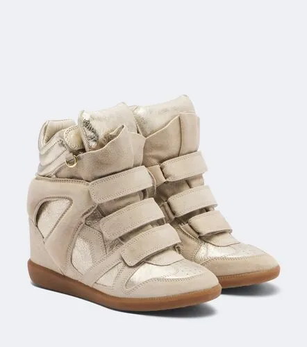 Baskets compensées Bekett en cuir et daim - Isabel Marant - Modalova