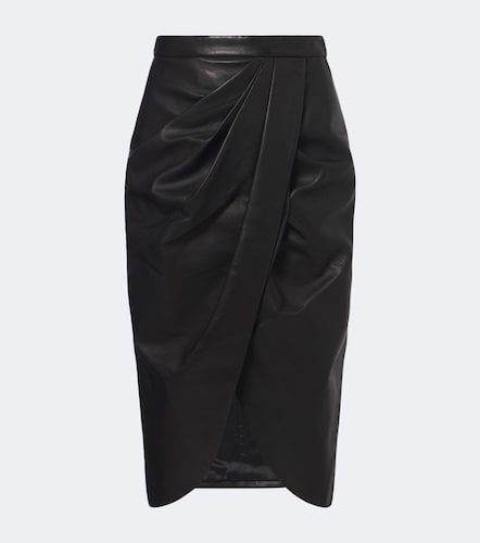 Balmain Jupe midi en cuir - Balmain - Modalova