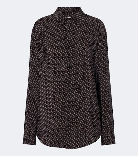 Chemise Cassandre en soie à imprimé - Saint Laurent - Modalova