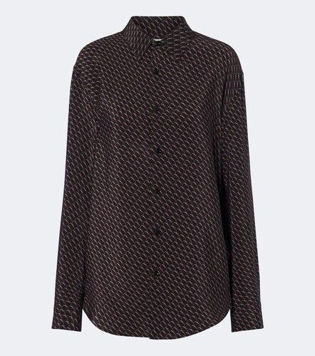 Chemise Cassandre en soie à imprimé - Saint Laurent - Modalova