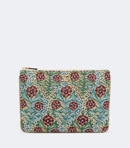 Pochette VLogo en jacquard à fleurs - Valentino Garavani - Modalova