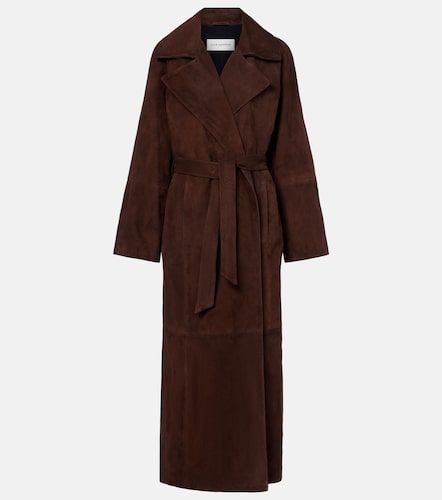 Manteau portefeuille Althea en daim - Nour Hammour - Modalova