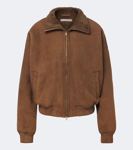 Veste bomber en daim et shearling - Acne Studios - Modalova