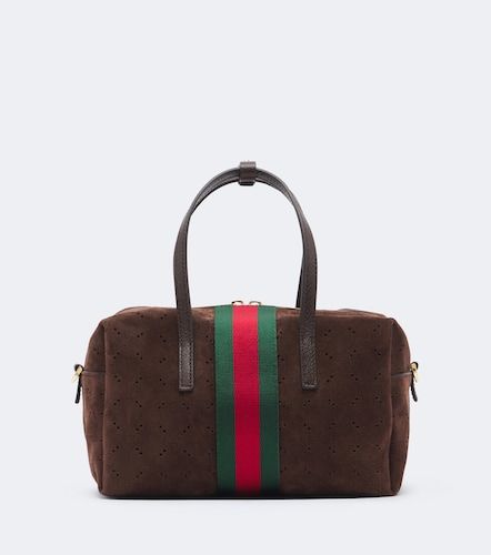 Gucci Sac Web Stripe Small en daim - Gucci - Modalova