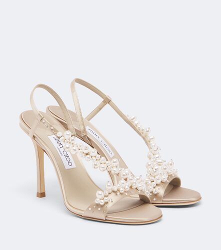 Sandales slingback Irina en satin à ornements - Jimmy Choo - Modalova
