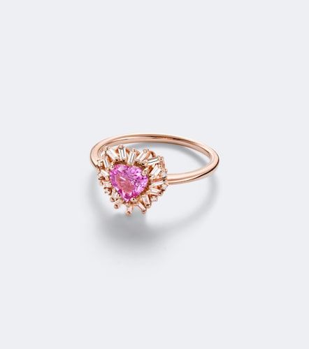 Bague en or rose 18 ct, saphirs et diamants - Suzanne Kalan - Modalova