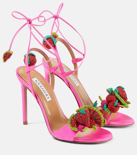 Sandales Strawberry Punch 105 en raphia - Aquazzura - Modalova