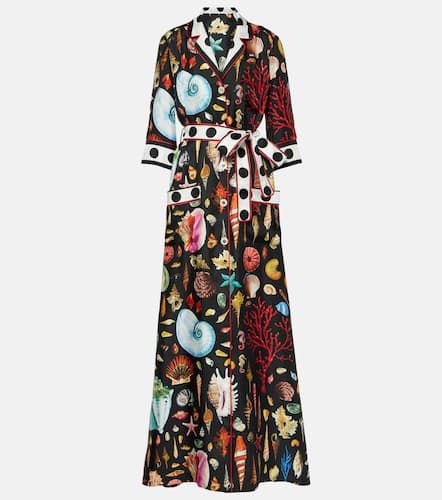 Kimono Capri imprimé en satin de soie - Dolce&Gabbana - Modalova