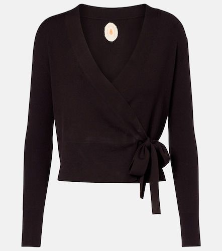 Cardigan cache-cœur en laine vierge - Jardin des Orangers - Modalova