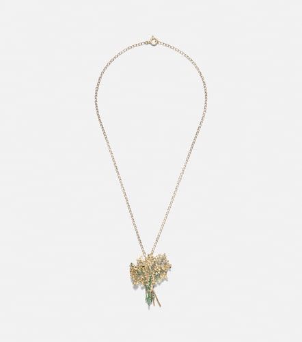 Yvonne Léon Collier et broche Mimosa en or 9 ct et 18 ct et pierres précieuses - Yvonne Leon - Modalova