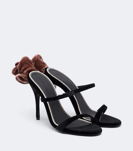 Mules en velours à appliqués - Magda Butrym - Modalova