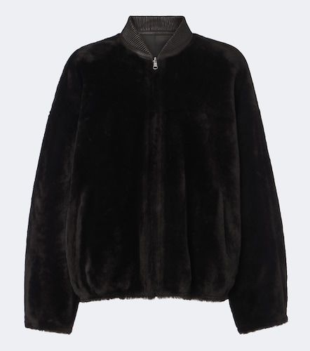 Veste bomber réversible Violet en shearling et cuir - Arma - Modalova