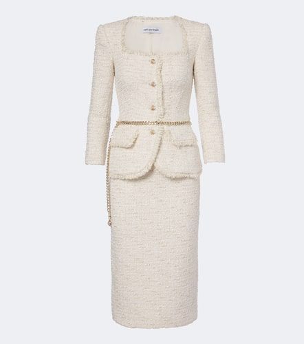 Robe midi en tweed bouclé - Self-Portrait - Modalova