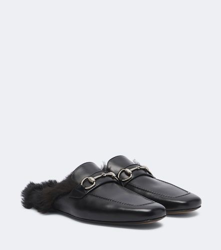Mules Larindo en cuir et shearling - Gucci - Modalova