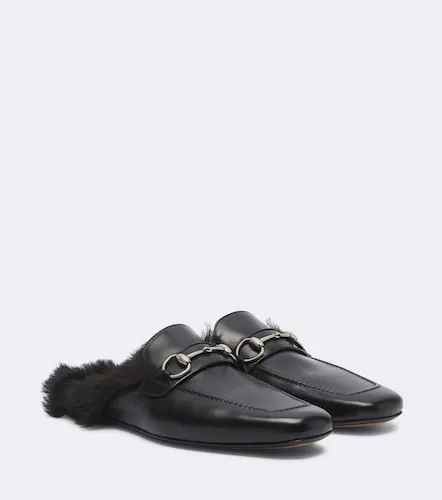 Mules Larindo en cuir et shearling - Gucci - Modalova