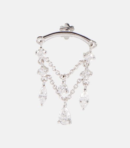 Boucle d’oreille unique Diamond Drape Chandelier en or blanc 18 ct et diamants - Maria Tash - Modalova