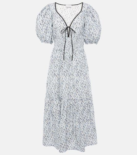 Ganni Robe midi en coton - Ganni - Modalova