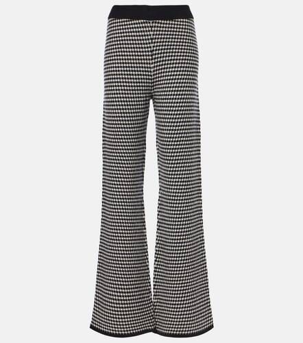 Pantalon droit à taille haute en laine et cachemire - Jardin des Orangers - Modalova