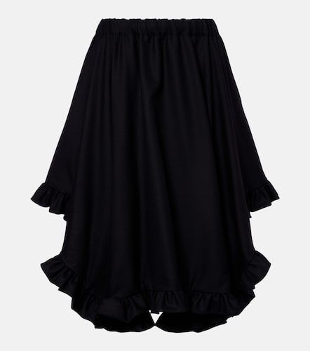Kei Ninomiya Jupe midi en laine à volants superposés - Noir Kei Ninomiya - Modalova