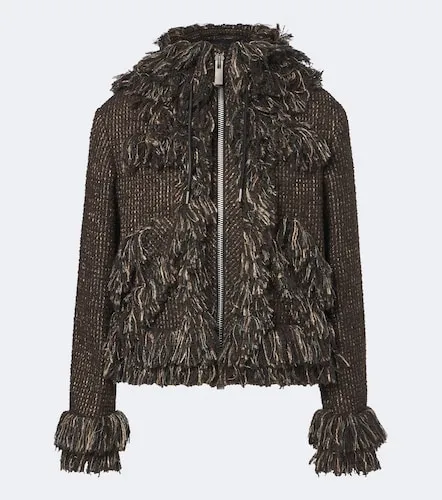 Veste en tweed de laine mélangée - Sacai - Modalova