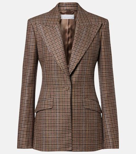 Blazer Leiva en laine et soie à motif pied-de-poule - Gabriela Hearst - Modalova