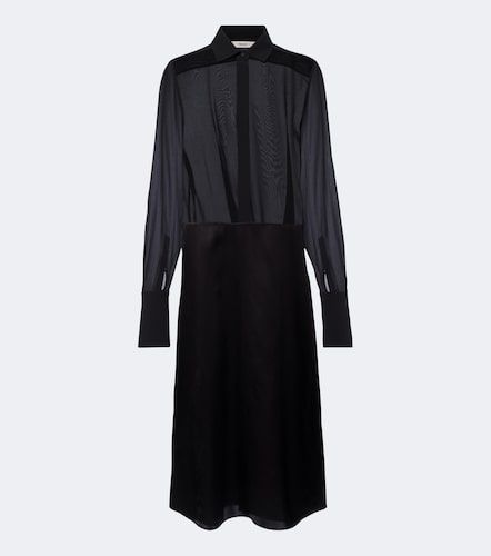 Fendi Robe midi en soie et satin - Fendi - Modalova