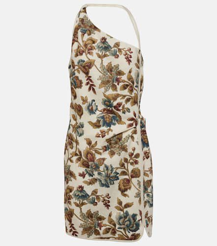 Robe asymétrique Eleanora en lin à fleurs - SIR - Modalova