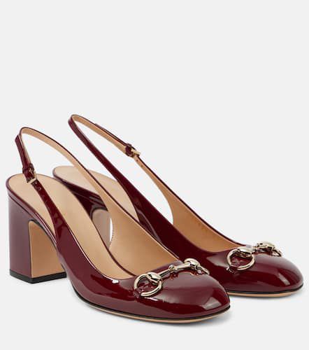 Escarpins Horsebit en cuir verni - Gucci - Modalova