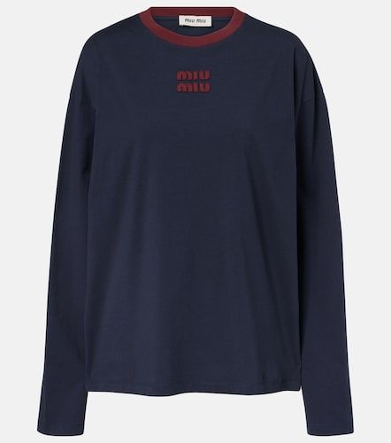 Miu Miu T-shirt en coton à logo - Miu Miu - Modalova