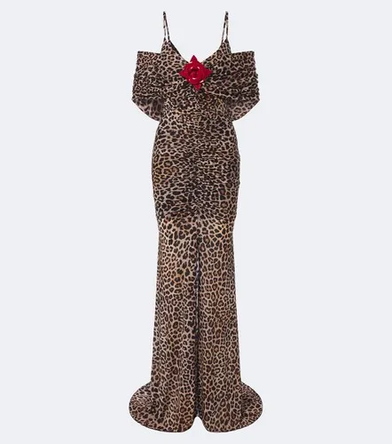 Robe longue à motif léopard - Blumarine - Modalova