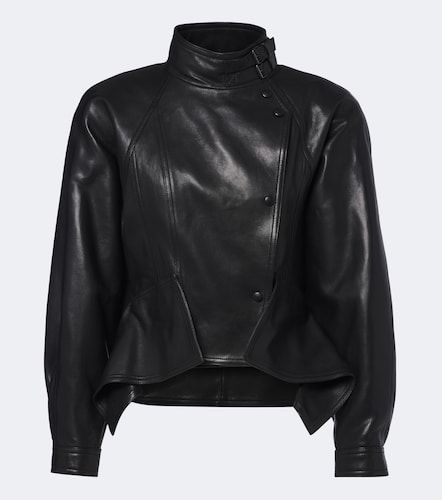 Balmain Veste asymétrique en cuir - Balmain - Modalova
