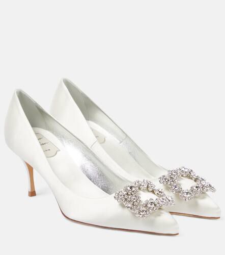 Escarpins Flower Strass en satin - Roger Vivier - Modalova