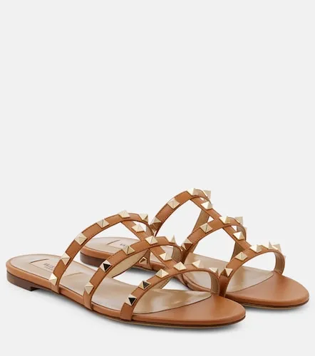 Mules Rockstud en cuir - Valentino Garavani - Modalova
