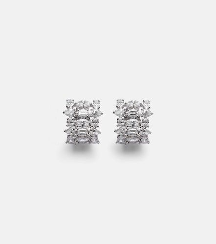 Boucles d'oreilles Art Deco en or blanc 18 ct et diamants - Kamyen - Modalova