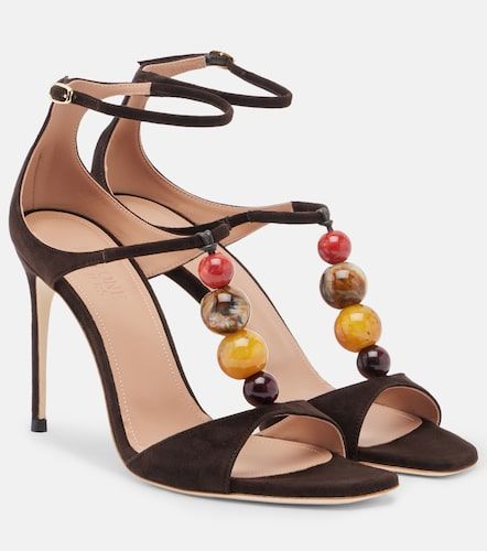 Sandales Lena en daim à perles - Malone Souliers - Modalova