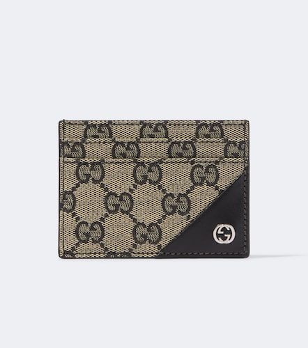 Porte-cartes Interlocking G en toile GG - Gucci - Modalova