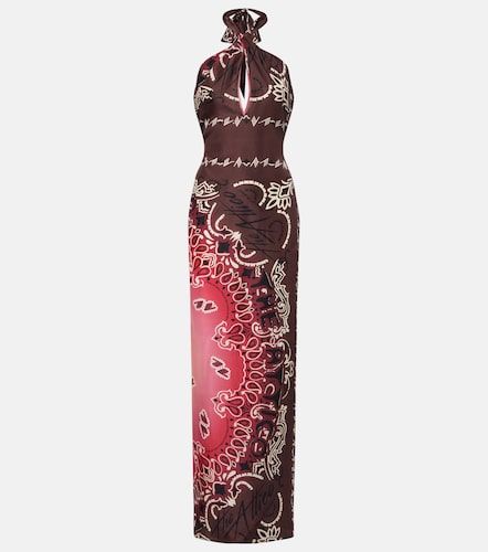 Robe longue imprimée en soie - The Attico - Modalova