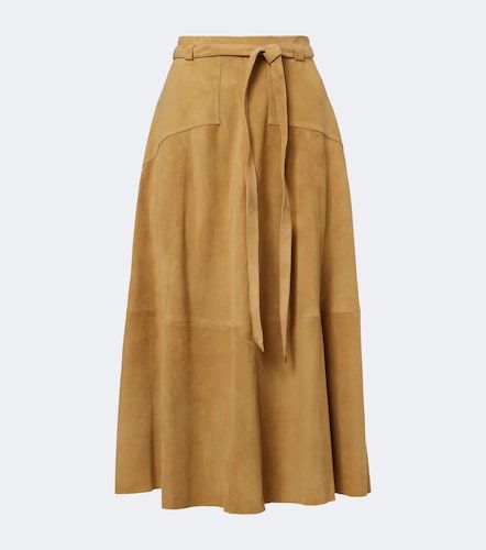 Jupe midi en daim à ceinture - Polo Ralph Lauren - Modalova