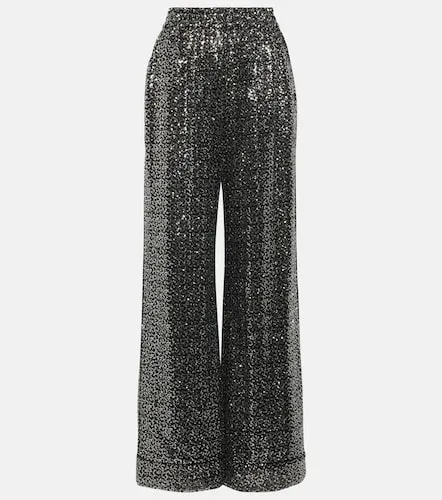 Pantalon ample taille haute à sequins - Dolce&Gabbana - Modalova