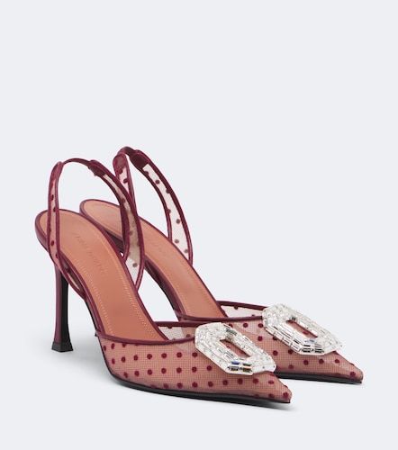 Escarpins slingback Camelia à plumetis - Amina Muaddi - Modalova