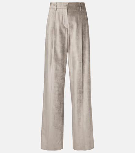 Pantalon droit en velours de coton mélangé - Brunello Cucinelli - Modalova