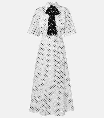 Robe mi-longue en coton à pois - Valentino Garavani - Modalova